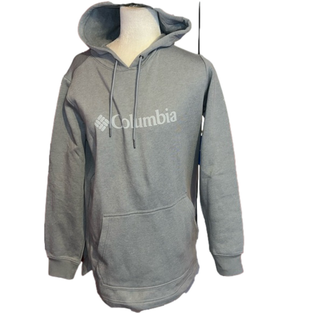 NWT Fleece Lined Columbia Gray Sweatshirt Hoodie L
